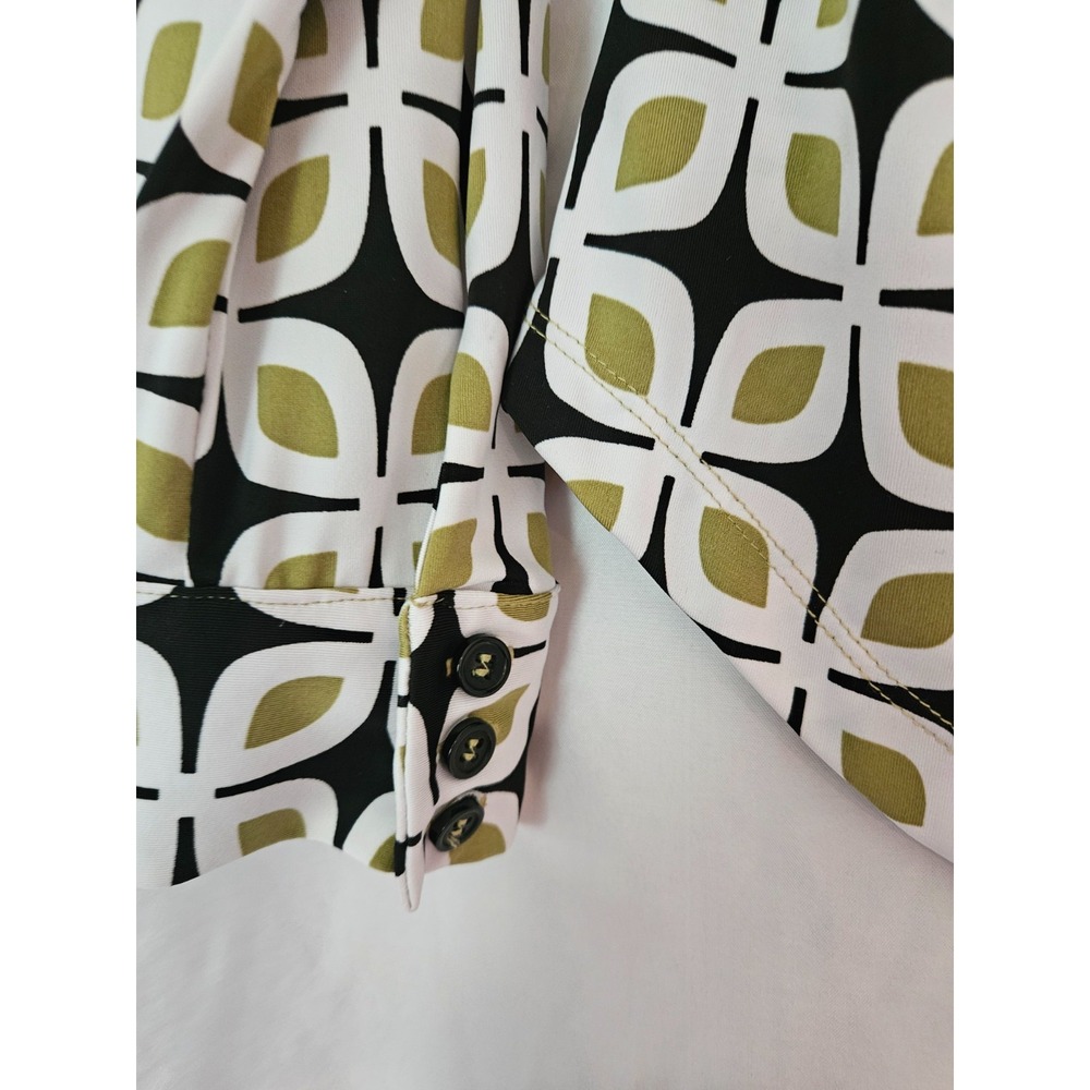 Philosophy Women's L Long Sleeve Citron Black White Retro Print - Picture 3 of 8